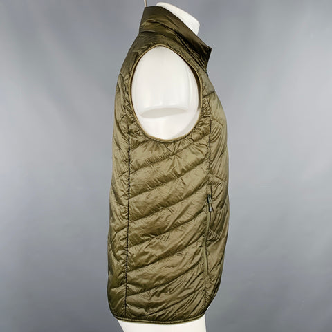 OUTDOOR RESEARCH Size S Superstrand LT Green Olive Logo Nylon Zip Up Vest