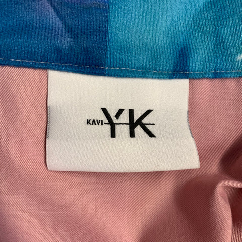 YUSUF KAYI Size L Rose Pink Belted Kimono Shorts Suit