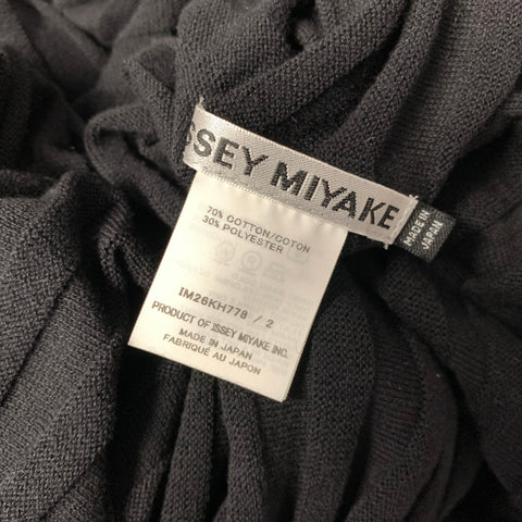 ISSEY MIYAKE Size M Black Cotton  Polyester Ribbed Maxi Long Dress