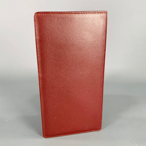 CARTIER Burgundy Gold Checkbook Wallet