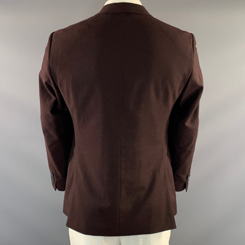 CALVIN KLEIN Chest Size 40 Brown Wool Blend Notch Lapel Sport Coat