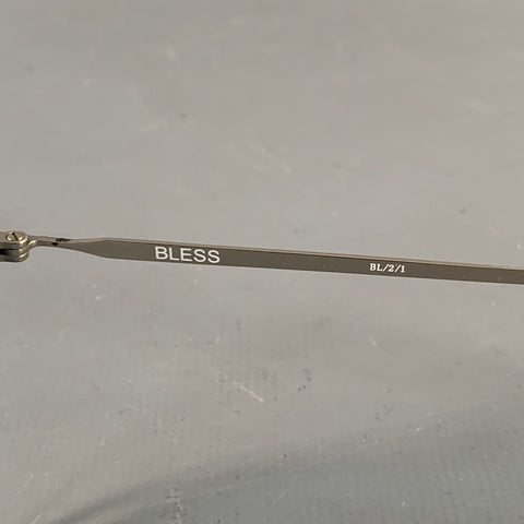 LINDA FARROW x BLESS Silver Blue Metal Layered Aviator Sunglasses