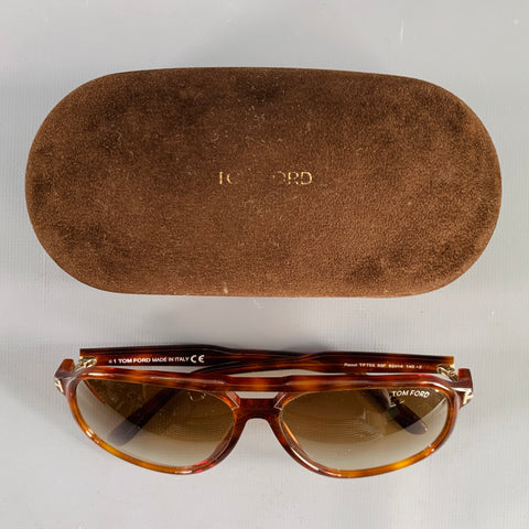 TOM FORD Raoul Brown Tortoiseshell Acetate Sunglasses