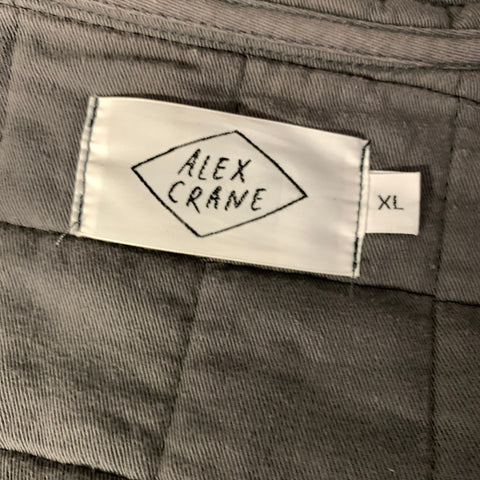 ALEX CRANE Size XL Grey Quilted Cotton Chore Jacket