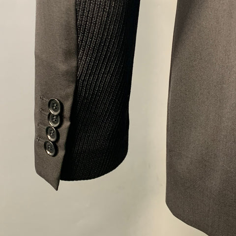 MOSCHINO COUTURE Size 40 Black Wool Blend Single Button Notch Lapel Sport Coat