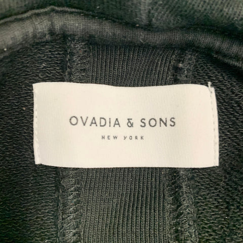 OVADIA & SONS Taille XXL Noir Gris Guépard Imprimé Photo Coton Sweat à Capuche