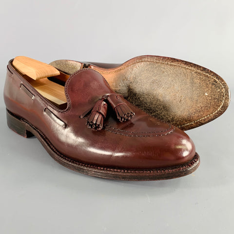 ALDEN Size 10 Burgundy Leather Tassels Loafers