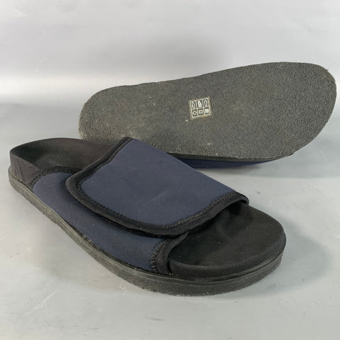 JAMES PERSE Size 11 Navy Black Solid Slide Sandals