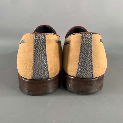 KLEIN EPSTEIN & PARKER Size 13.5 Brown Khaki Suede Tassels Loafers