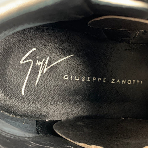 GIUSEPPE ZANOTTI Botines de cuero plateado talla 5