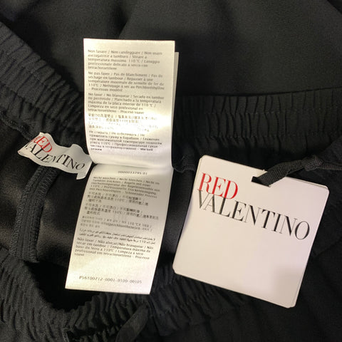 RED VALENTINO Size M Black Acetate Viscose Elastic Waistband Casual Pants