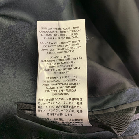 ALEXANDER MCQUEEN Size 48 Black Jacquard Viscose Blend Sport Coat