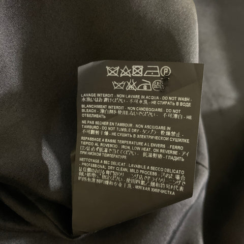 SAINT LAURENT Size 4 Silver Silk Metallic Shift Dress