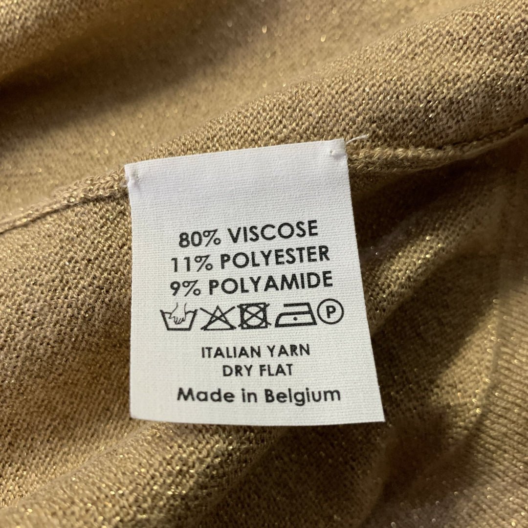 DRIES VAN NOTEN Size M Gold Viscose Blend Tank Casual Top