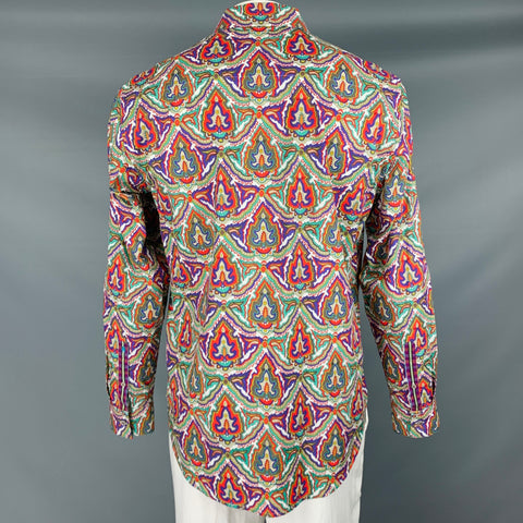 ROBERT GRAHAM Size L Multi Color Print Cotton Button Up Long Sleeve Shirt