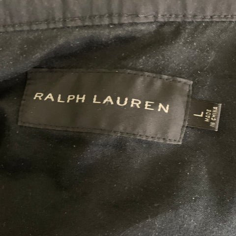 RALPH LAUREN Size L Black 0200011323 0553907 Textured Nylon cotton Jacket