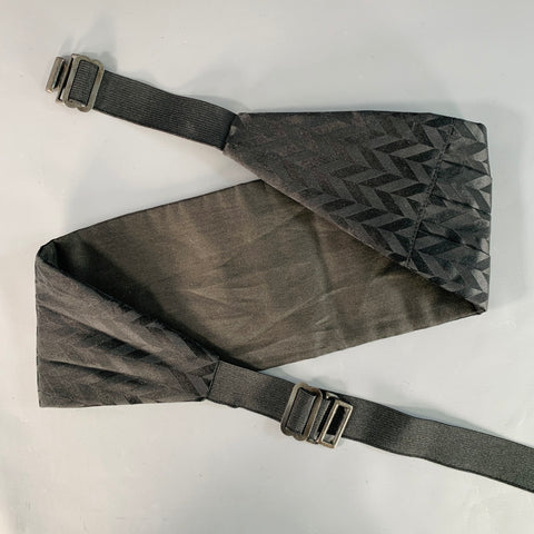 BILL BLASS One Size Black Herringbone Silk Cummerbund