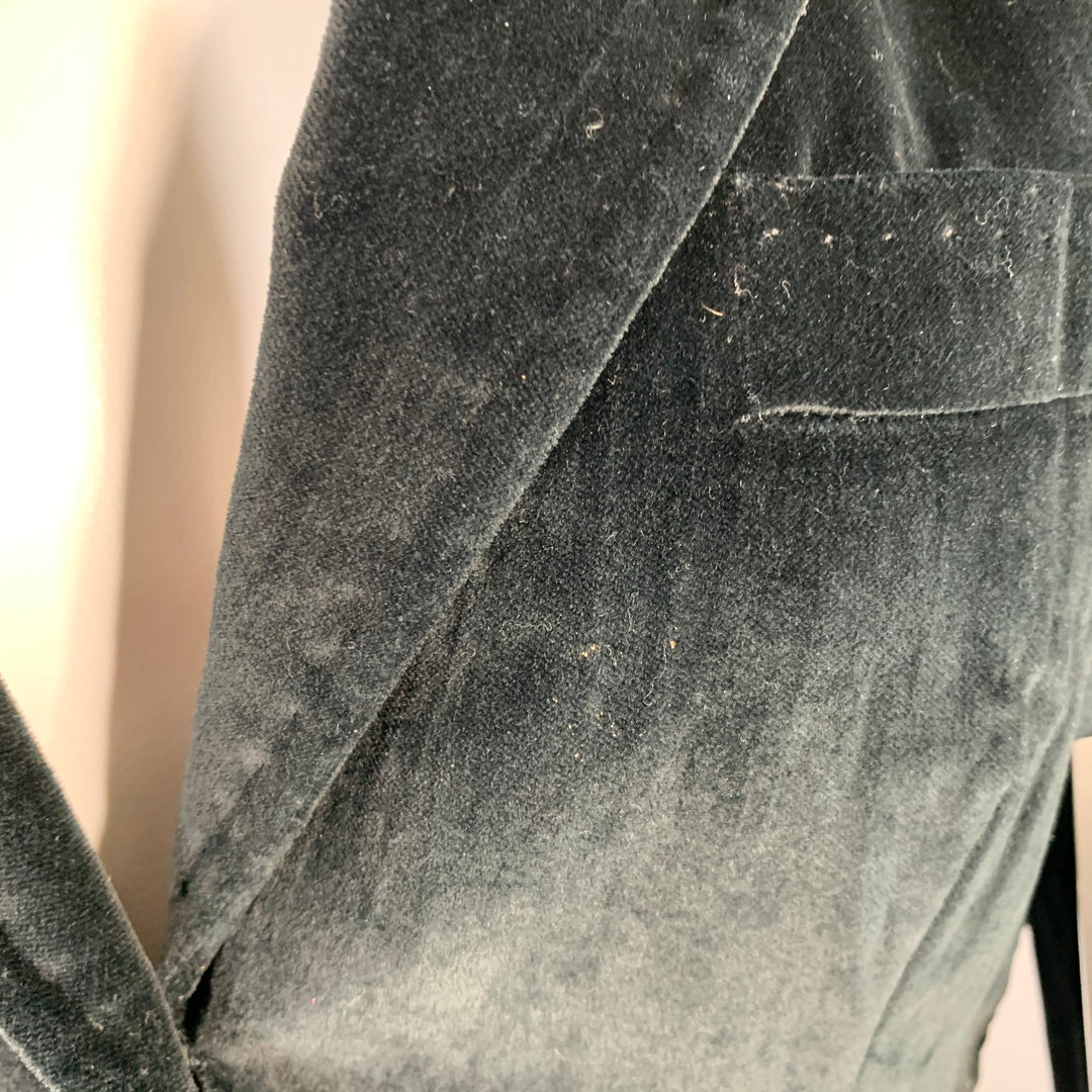 DOLCE & GABBANA Size 2 Black Velvet Notch Lapel Jacket Blazer