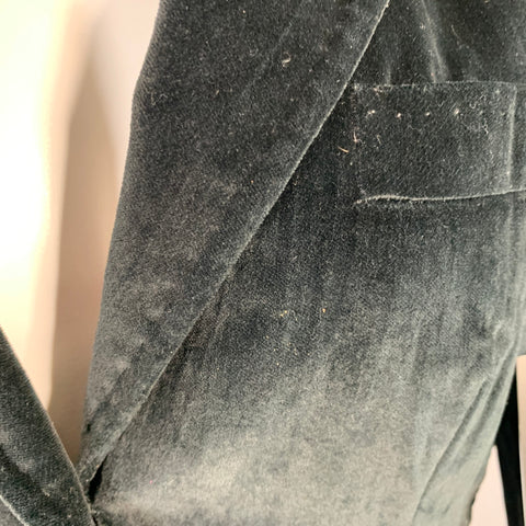 DOLCE & GABBANA Size 2 Black Velvet Notch Lapel Jacket Blazer