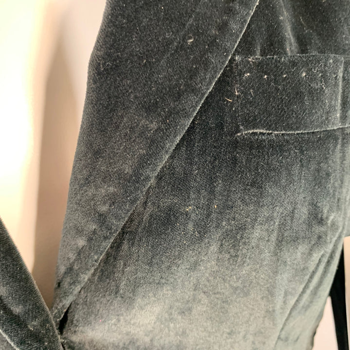 DOLCE & GABBANA Size 2 Black Velvet Notch Lapel Jacket Blazer