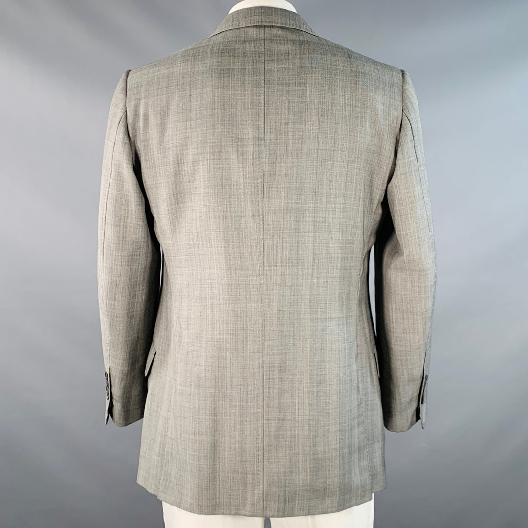ASTOR & BLACK Size 44 Grey White Glenplaid Sport Coat Vest Set