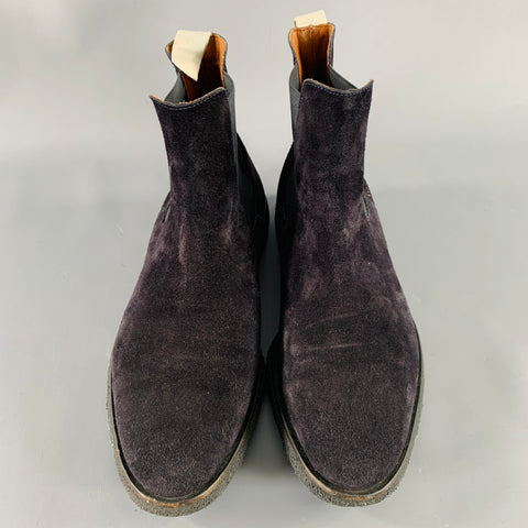 COMMON PROJECTS Size 8 Black Suede Chelsea Boots