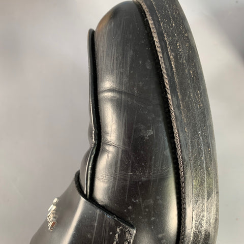 1017 ALYX 9SM Size 8 Black Silver Leather Slip On Loafers