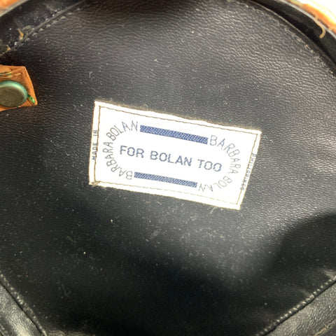 BARBARA BOLAN Tan Metallic Leather Shoulder Bag Handbag