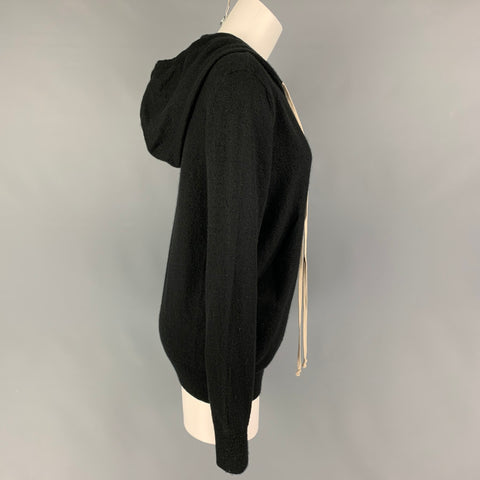 RICK OWENS FW20 Size S Black Cashmere Hooded Cardigan