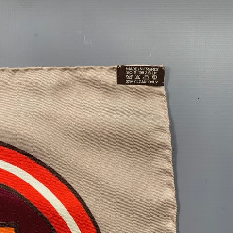 HERMES Multi-Color Print Silk Scarves
