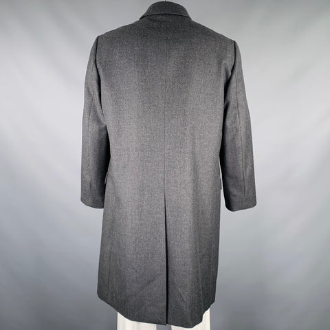 PRADA Size 46 Grey Wool Hidden Buttons Coat