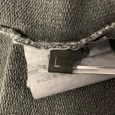 ACRONYM Size L Grey Charcoal Wash Cotton Crew-Neck Sweatshirt