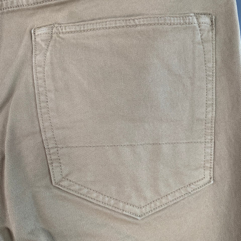 TOM FORD Size 32 Khaki Denim Slim Tapered Button Fly Jeans