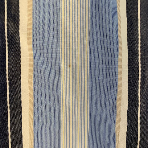 DRIES VAN NOTEN Size L Blue White Stripe Cotton Elastic Waistband Casual Pants