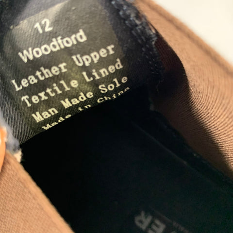 DROVER Size 12 Brown Leather Square Toe Boots