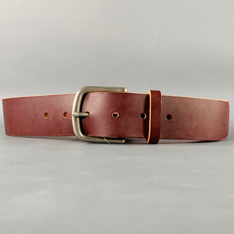 LAWLESS DENIM Size 33 Brown Silver Leather Belt