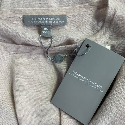 NEIMAN MARCUS Size XL Beige Cashmere Long Sleeve Pullover