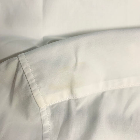 Chemise homme DSQUARED2, taille M, broderie blanc marine, manches courtes, en coton