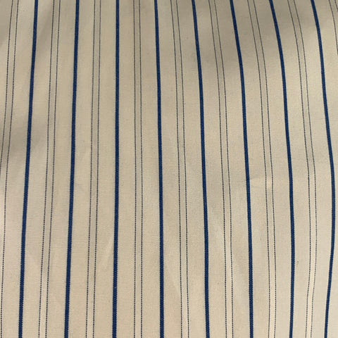 TURNBULL & ASSER Vintage Size L White Blue Stripe Cotton French Cuff Long Sleeve Shirt