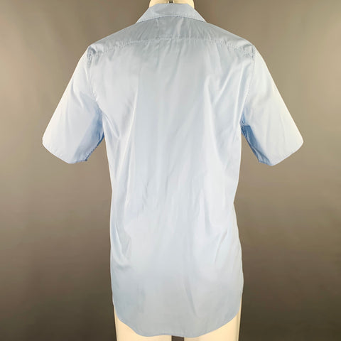 THE ROW Size S Blue Cotton Camp Short Sleeve Shirt