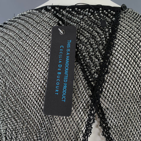 CECILIA DE BUCOURT Taille S Robe transparente en maille perlée noire