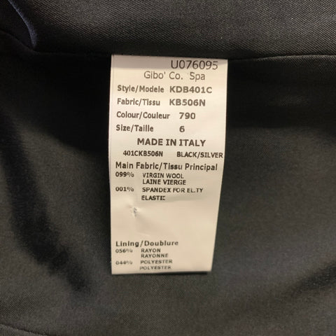MICHAEL KORS COLLECTION Size 6 Black Silver Wool  Spandex Quilted Dress