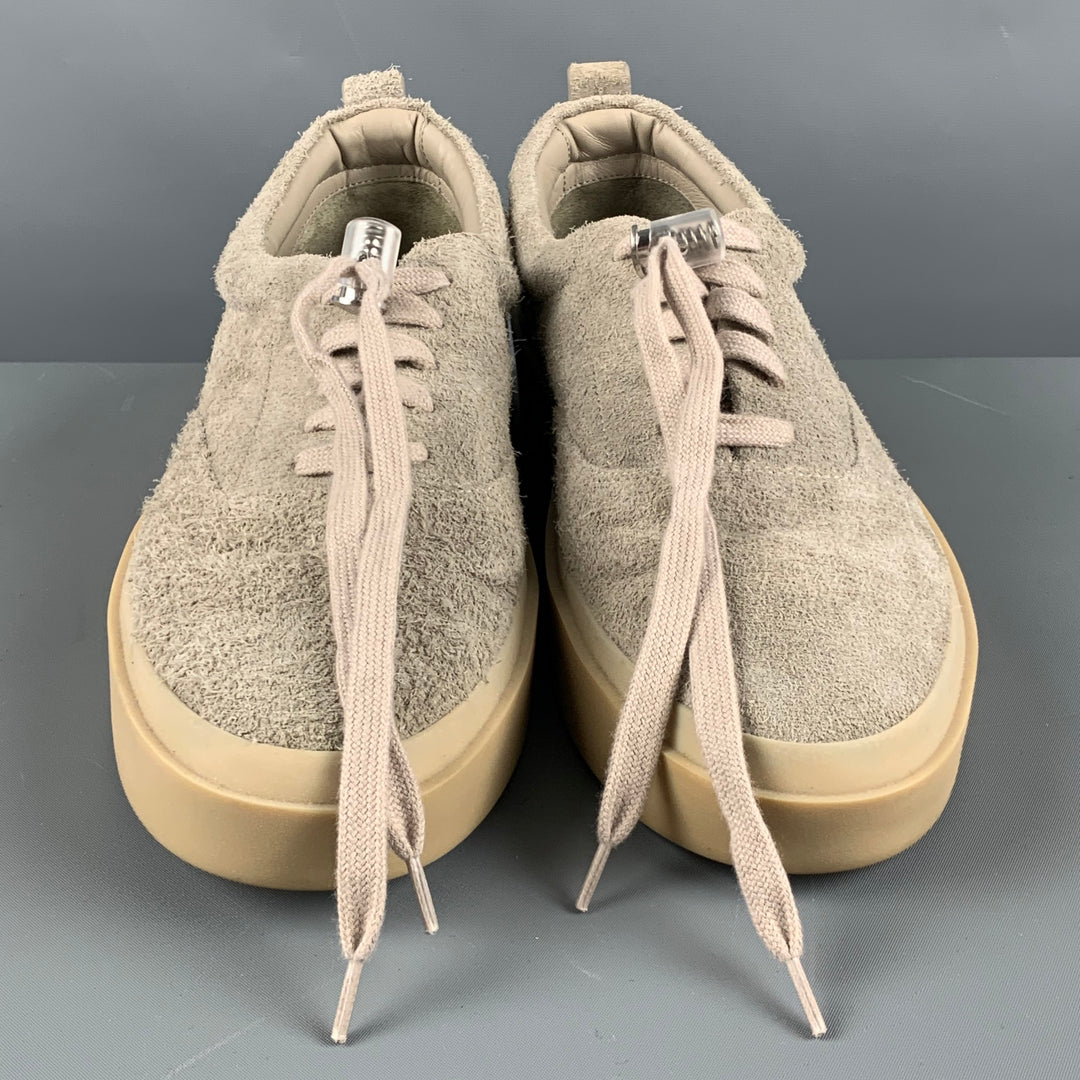 FEAR OF GOD Size 11 Grey Textured Suede Lace Up Sneakers