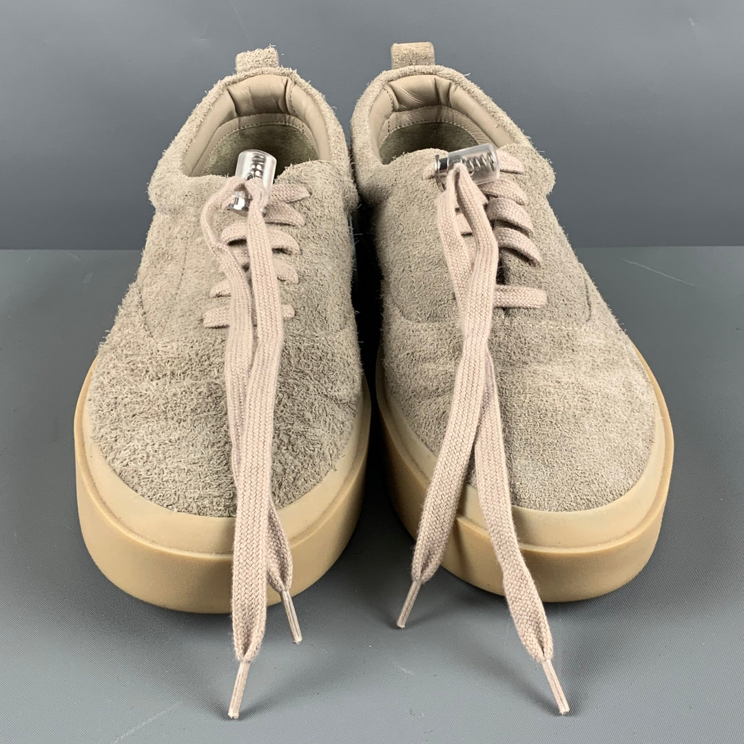 FEAR OF GOD Baskets à lacets en daim texturé gris taille 11