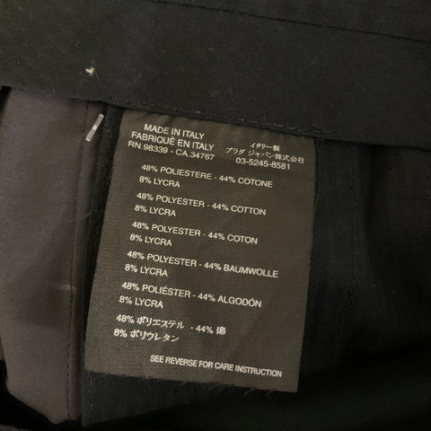 PRADA Size 40 Dark Grey Polyester Cotton Flat Front Dress Pants