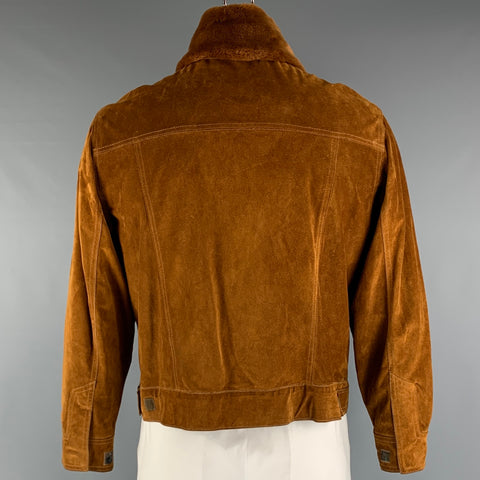 STEPHEN SPROUSE Size 42 Brown Cognac Suede Jacket