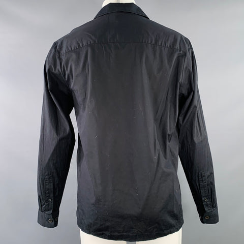 DRIES VAN NOTEN FW19 Size M Black Grey White Tie Dye Circle Cotton Long Sleeve Shirt