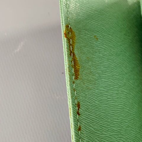 FENDI Green Embossed Leather Wallet