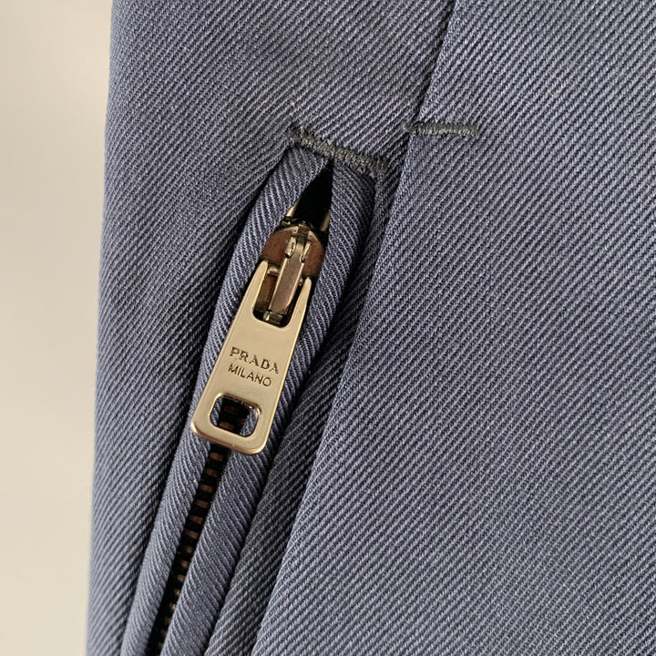 PRADA Size 32 Navy Virgin Wool Blend Pants