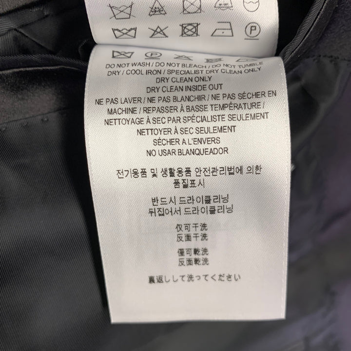 BURBERRY Size 40 Black Studded Mohair Wool Peak Lapel Sport Coat